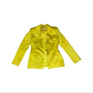 House of cb neon yellow satin blazer